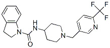 N-(1-([6-(TRIFLUOROMETHYL)PYRIDIN-3-YL]METHYL)PIPERIDIN-4-YL)INDOLINE-1-CARBOXAMIDE 结构式