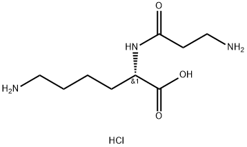 H-Β-ALA-LYS-OH  HCL 结构式