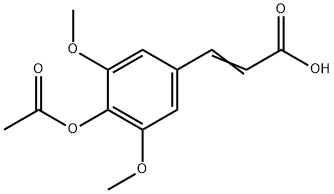 3-[4-(乙酰氧基)-3,5-二甲氧基肉桂酸 结构式