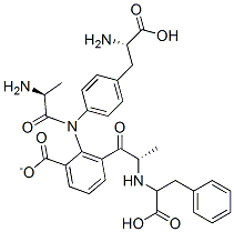 N-(1-carboxy-2-phenylethyl)-alanyl-alanyl-phenylalanine-4-aminobenzoate 结构式