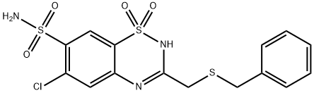 苄噻嗪 结构式