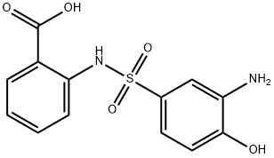 2-氨基苯酚-4-(2'-羧基)磺酰苯胺 结构式