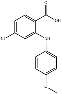 4-氯-2-((4-甲氧苯基)氨基)苯甲酸 结构式