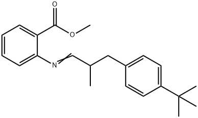 2-[[3-[4-(1,1-二甲基乙基)苯基]-2-甲基亚丙基]氨基]苯甲酸甲酯 结构式