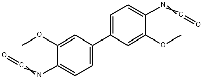 3,3′-二甲氧基-4,4′-联苯二异氰酸酯 结构式