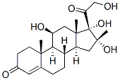 Pregn-4-ene-3,20-dione, 11.beta.,16.alpha.,17,21-tetrahydroxy-16-methyl- 结构式