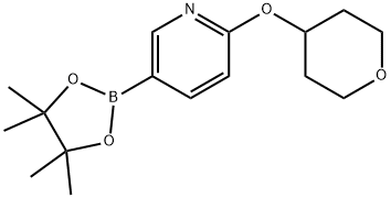 2-[(四氢-2H-吡喃)氧基]-5-(4,4,5,5-四甲基-1,3,2-二氧硼烷)-吡啶 结构式