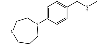 N-METHYL-4-(4-METHYLPERHYDRO-1,4-DIAZEPIN-1-YL)BENZYLAMINE 结构式