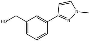 (3-(1-甲基-1H-吡唑-3-基)苯基)甲醇 结构式