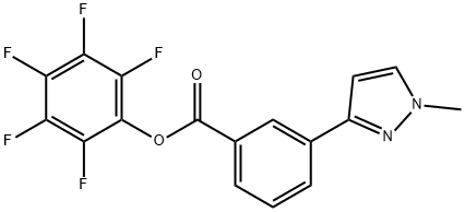 pentafluorophenyl 3-(1-methyl-1h-pyrazol-3-yl)benzoate 结构式