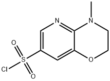 4-甲基-3,4-二氢-2H-吡啶并[3,2-B][1,4]噁嗪-7-磺酰氯 结构式