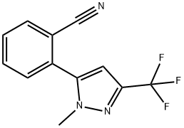 2-(1-甲基-3-(三氟甲基)-1H-吡唑-5-基)苯甲腈 结构式