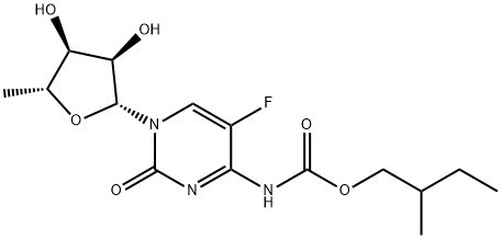 5'-脱氧- 5 -氟-N -[(2-甲基丁)羰基]胞苷 结构式