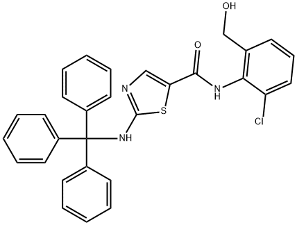 N-[2-Chloro-6-(hydroxyMethyl)phenyl]-2-[(triphenylMethyl)aMino]-5-thiazolecarboxaMide 结构式