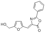 4-([5-(HYDROXYMETHYL)-2-FURYL]METHYLENE)-2-PHENYL-1,3-OXAZOL-5(4H)-ONE 结构式