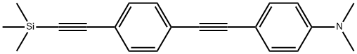 4-((4-(N,N-二甲氨基)苯乙炔基) 苯乙炔基)三甲基硅烷 结构式