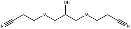 3,3'-[(2-hydroxypropane-1,3-diyl)bis(oxy)]bispropiononitrile 结构式