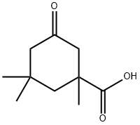 1,3,3-三甲基-5-氧代环己烷羧酸 结构式