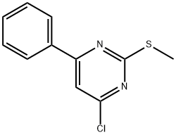 4-氯-2-(甲硫基)-6-苯基嘧啶 结构式