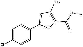 3-氨基-5-(4-氯苯基)噻吩-2-羧酸甲酯 结构式