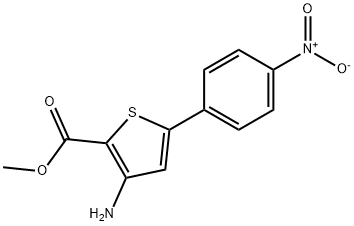 3-氨基-5-(4-硝基苯基)噻吩-2-羧酸甲酯 结构式
