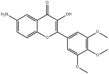 4H-1-BENZOPYRAN-4-ONE, 6-AMINO-3-HYDROXY-2-(3,4,5-TRIMETHOXYPHENYL)- 结构式