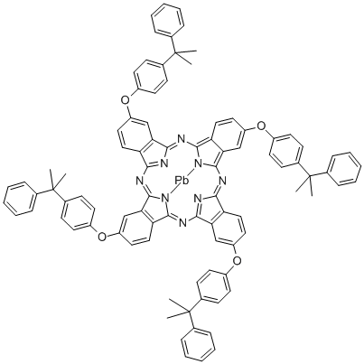 四(4-异丙苯基苯氧基)酞氰铅 结构式