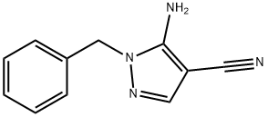 5-氨基-1-苄基-4-氰基吡唑 结构式