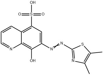 7-[(4,5-Dimethylthiazol-2-yl)azo]-8-hydroxyquinoline-5-sulfonic acid 结构式