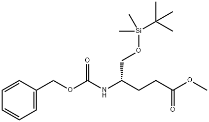 (S)-4-苄氧羰基氨基-5-叔丁基二甲基硅氧基戊酸甲酯 结构式