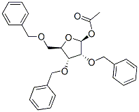 1-乙酰氧基-2,3,5-三苯甲酰氧基-1-beta-D-呋喃核糖 结构式