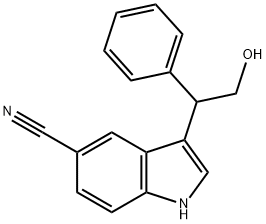 3-(2-HYDROXY-1-PHENYL-ETHYL)-1H-INDOLE-5-CARBONITRILE 结构式