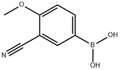 (3-氰基-4-甲氧基苯基)硼酸 结构式