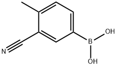 3-氰基-4-甲基苯硼酸 结构式