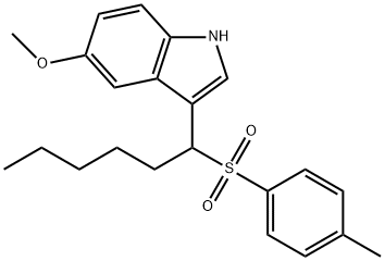 5-METHOXY-3-[1-(TOLUENE-4-SULFONYL)-HEXYL]-1H-INDOLE 结构式