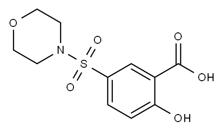 2-羟基-5-(吗啉-4-磺酰基)苯甲酸 结构式