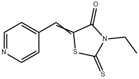 Rhodanine, 3-ethyl-5-(4-pyridylmethylene)- 结构式