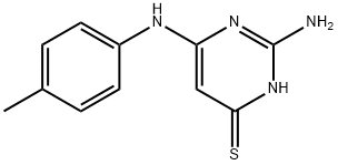 2-amino-6-[(4-methylphenyl)amino]-1H-pyrimidine-4-thione 结构式