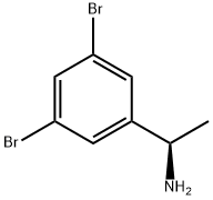 (AR)-3,5-二溴-A-甲基苯甲胺 结构式