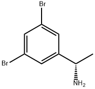 (AS)-3,5-二溴-A-甲基苯甲胺 结构式