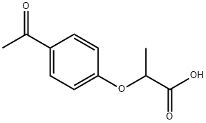 2-(4-乙酰苯氧基)丙酸 结构式