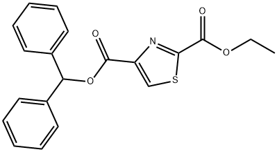 2,4-Thiazoledicarboxylic  acid,4-(diphenylmethyl)  2-ethyl  ester 结构式