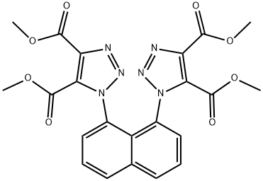 1,1'-(Naphthalene-1,8-diyl)bis(1H-1,2,3-triazole-4,5-dicarboxylic acid dimethyl) ester 结构式