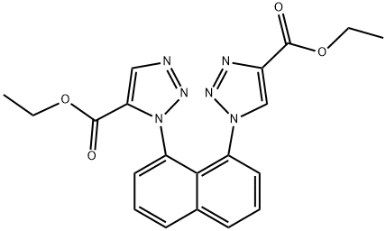 [1,1'-(Naphthalene-1,8-diyl)bis(1H-1,2,3-triazole)]-4,5'-dicarboxylic acid diethyl ester 结构式