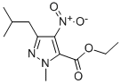 1-METHYL-3-(2-METHYLPROPYL)-4-NITRO-1H-PYRAZOLE-5-CARBOXYLICACIDETHYLESTER 结构式