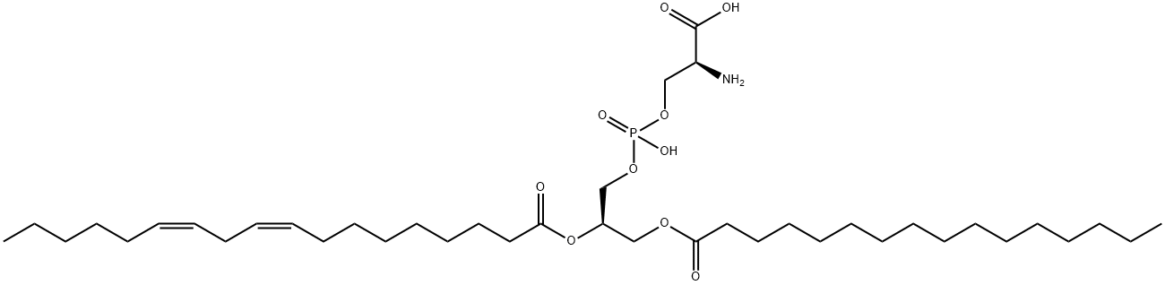 1-PALMITOYL-2-LINOLEOYL-SN-GLYCERO-3-[PHOSPHO-L-SERINE](SODIUM SALT) 结构式