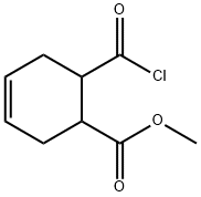 3-Cyclohexene-1-carboxylic acid, 6-(chloroformyl)-, methyl ester (7CI) 结构式