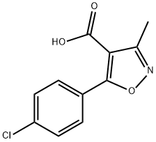 5-(4-氯苯基)-3-甲基异噁唑-4-羧酸 结构式