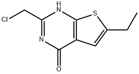 2-(CHLOROMETHYL)-6-ETHYLTHIENO[2,3-D]PYRIMIDIN-4(3H)-ONE 结构式