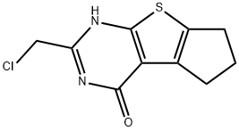 2-(CHLOROMETHYL)-3,5,6,7-TETRAHYDRO-4H-CYCLOPENTA[4,5]THIENO[2,3-D]PYRIMIDIN-4-ONE 结构式